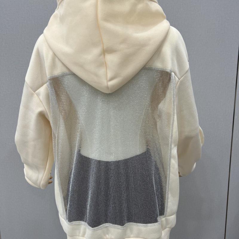 Hooded Harajuku Sweatshirt Women Autumn Trend Backless ShinyThrea Mesh Patchwork Casual Street Hipster Pulloverr
