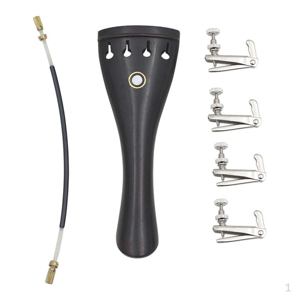 

Replacement 3/3 4/4 Violin 4Copper Tunings 1Ebony Tailpiece 1Tail Rope