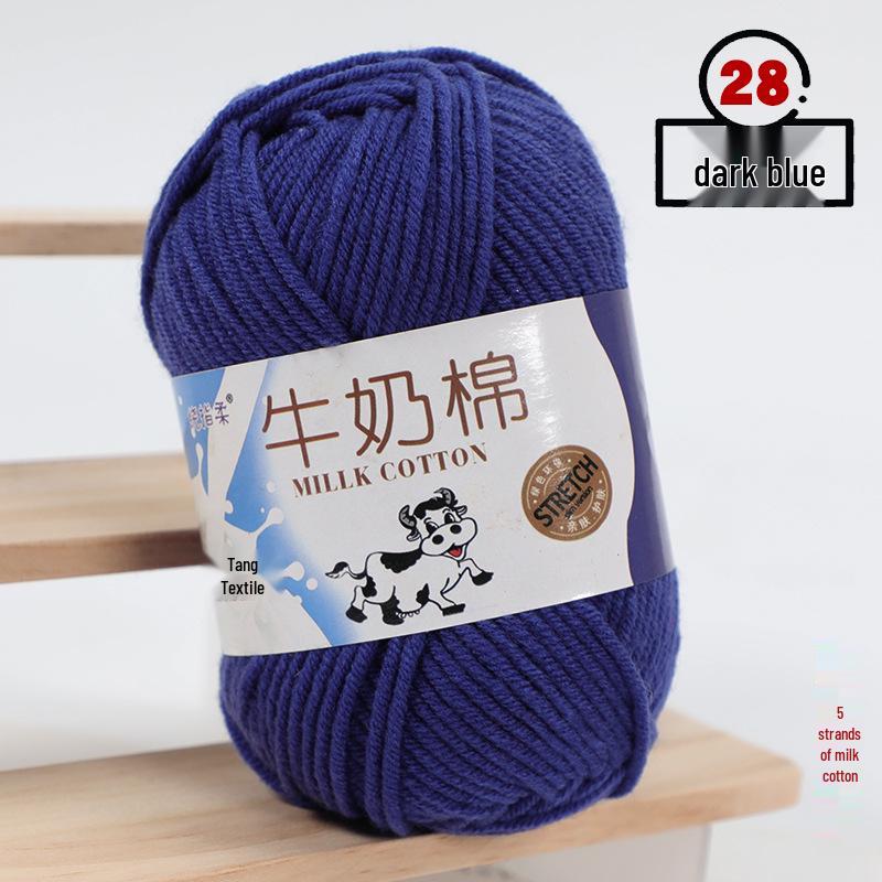 Filato di Cotone Lattiginoso a 5 Fili per Maglia & Uncinetto - Kit Fai da Te per Sciarpa, Coperta Lavorate a Mano di Spessore Medio