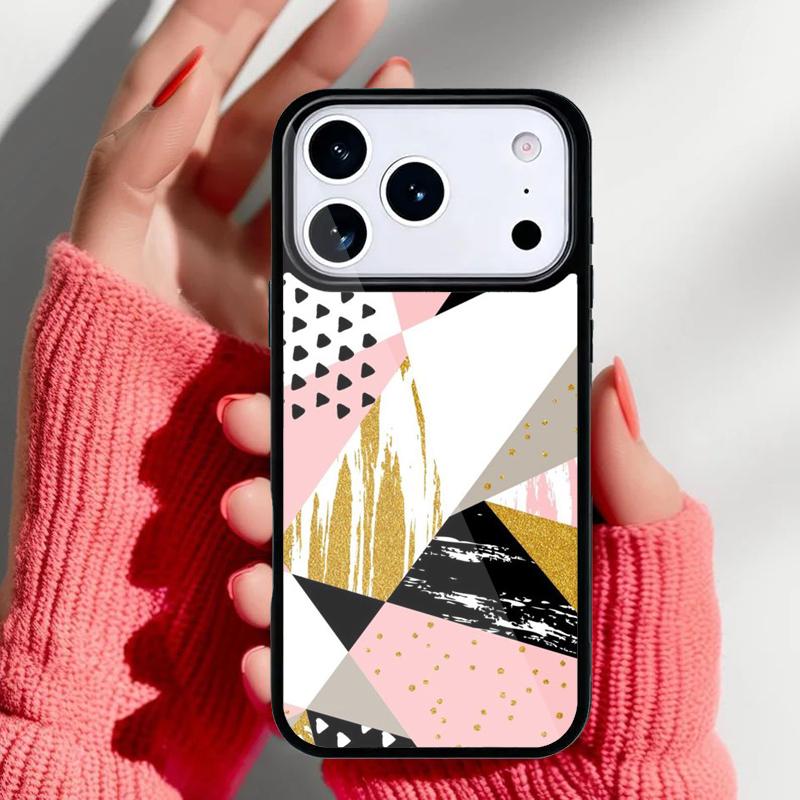 Marble Geometric Art Phone Case for iPhone 17 16 15 14 13 Pro Max Back Cover for 12 11 Pro Coque