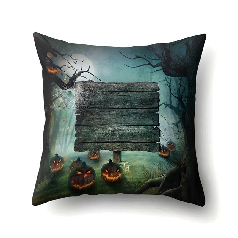 Halloween Pillowcase Car Waist Pillow Pumpkin Sofa Cushion Cover Office Home Living Room Pillowcase