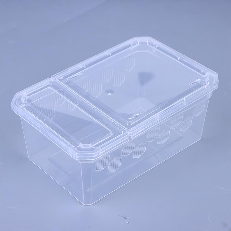 Reptile Tank Insect Spiders Tortoise Lizard Plastic Transparent Reptile Breeding Box Vivarium With Balcony Feeding Supplies