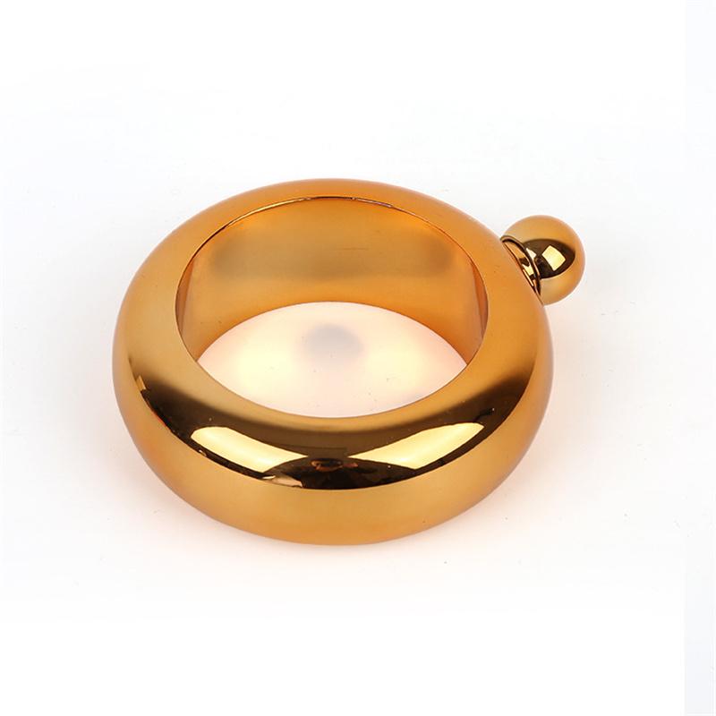 3.5oz Portable Flagon Whiskey Vodka Wine Pot Hip Flask 304 SS bracelet ring  small Alcohol Drinking Bottle outdoor tools