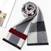 New Fashion Plaid Men Scarves Autumn Winter Pashmina Thick Warm Cashmere Scarf Men'S Business Long Wraps Classic Shawl