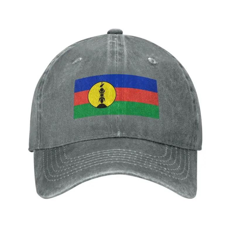 Custom Fashion Cotton Flags Of New Caledonia Baseball Cap for Women Unisex Breathable Dad Hat Sun Protection