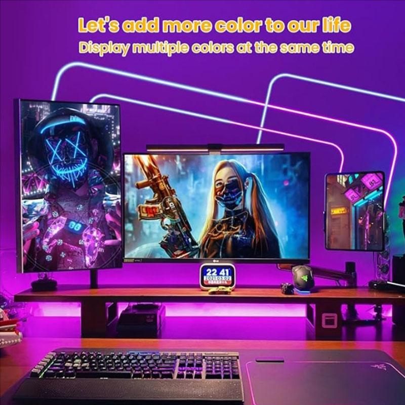 5V RGB LED Neon Strip Waterproof With Bluetooth APP,Remote,Music Sync,Dimmable Flexible Neon Lights for TV Backlight Bedroom DIY