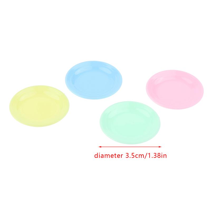 5Pcs Dollhouse Mini Food Plates Dollhouse Simulation Dining Plate Dolls House Kitchen Accessories Pretend Play Toys