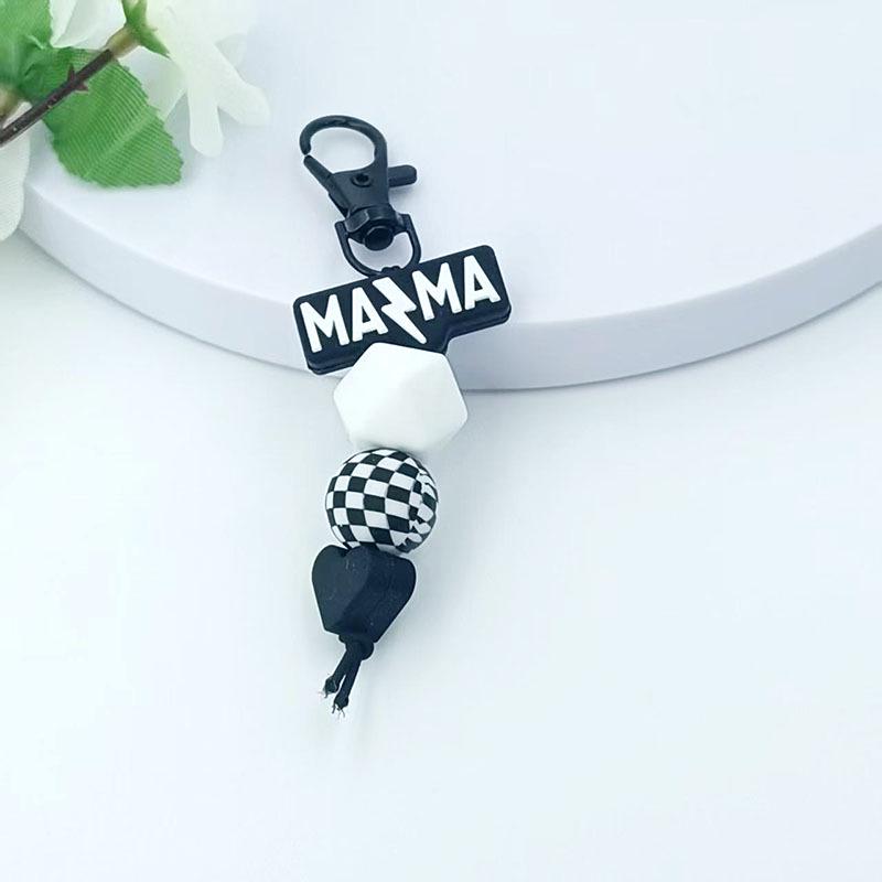 Western Silicone Beaded Tassel Keychain Charm