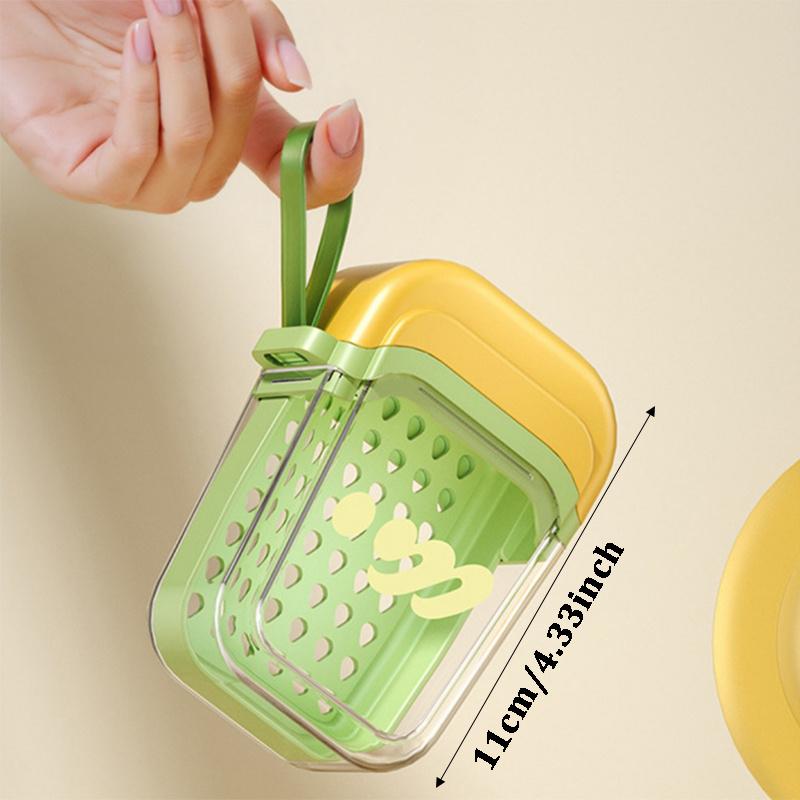 Portable Travel Soap Box, New Creative Travel Specific Double-layer Sealed Drain Mini Soap Box with Lid