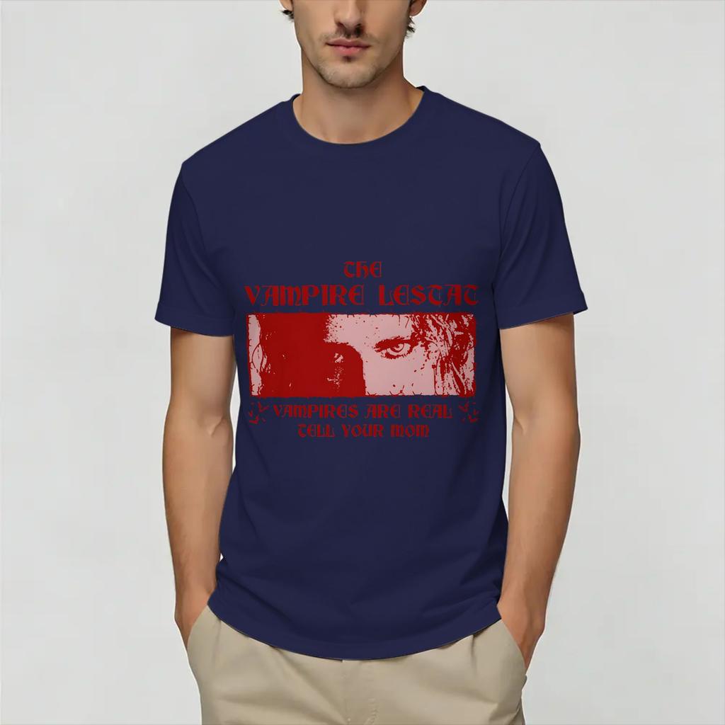 Die Vampire Lestat T-Shirts für Unisex Mode Baumwoll-T-Shirt Rundhalsausschnitt Kurzarm-T-Shirt Grafisch Bedruckte Oberteile