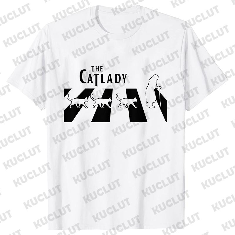 The Cat Lady Graphic T Shirts Unisex Funny for Cat Lovers T Shirt Summer Clothes Shirts Fashion Casual Short Sleeve Tees Shirts
