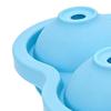 Silicone Ice Ball Mold 4-Cavity Large Sphere Tray for Whiskey Summer Drinks Easy-Release Food-Grade Ice Cube Maker Reusable Cocktail Freeze Tray