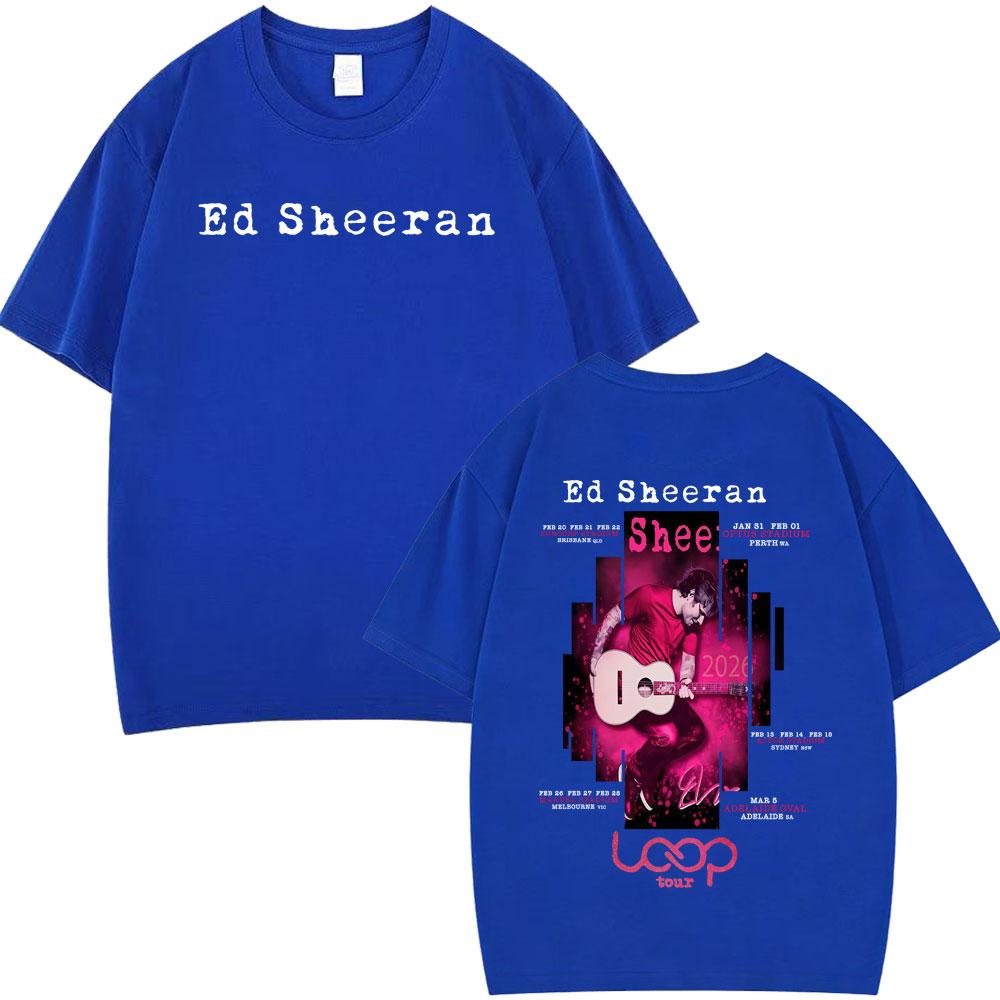 Ed Sheeran Loop Tour 2026 Merch Tshirts Men Women Fashion Hip Hop Tshirt 100 Cotton Oversized ONeck High Quality T Shirts