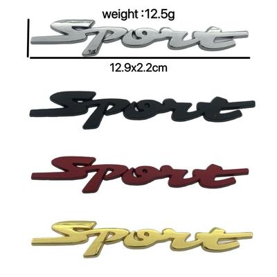 3D Metal Sports Car Emblem Sticker - Electroplated, Exterior Decoration