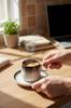 Ceramic Cup 120 Ml Elegant Design With Coffee Plate