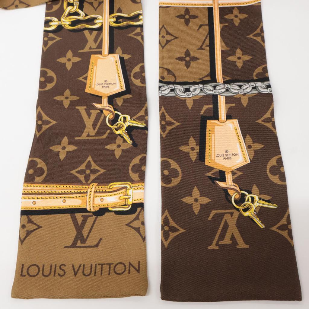LOUIS VUITTON [Excellent Condition] M78655 Bandeau Monogram Confidential scarf MarronUsed