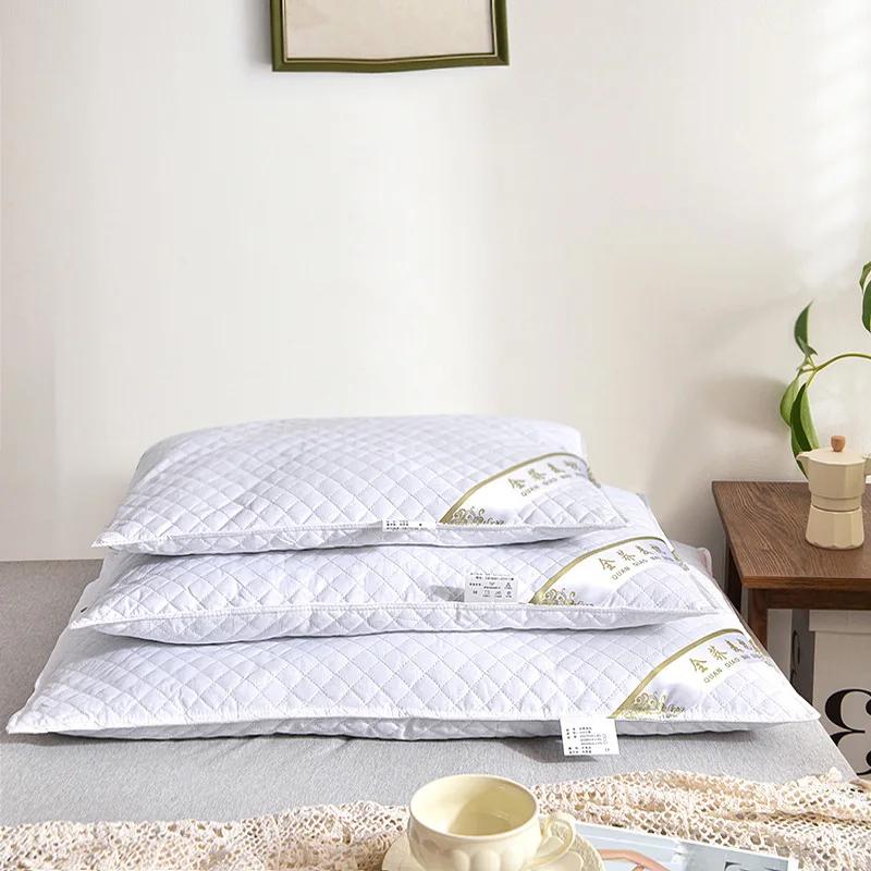 2025 cotton quilting embroidery pure buckwheat pillow core buckwheat neck pillow full buckwheat shell pillow