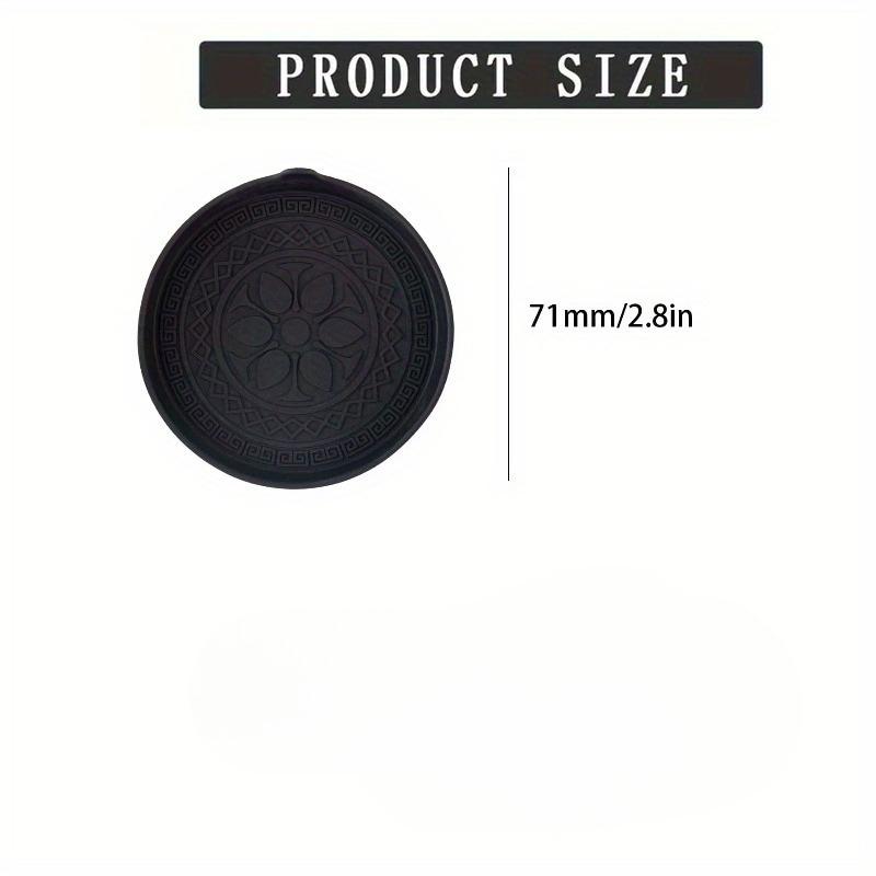 Black Circular Textured Silicone Cup Holders, Universal Anti-Slip Anti-Spill Anti-Dust Car Interior Accessories Suitable for Toyota and Vehicles