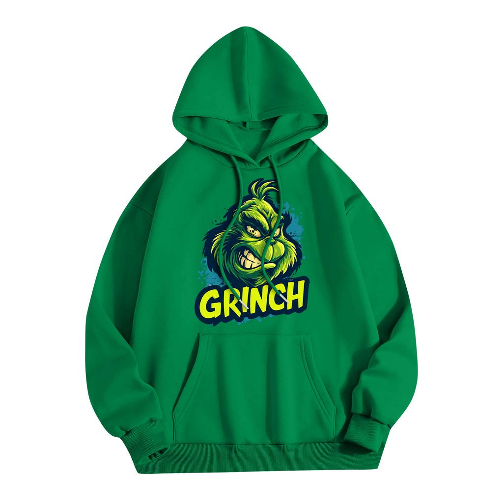Women's Fashion Christmas Printed Casual Hooded Sweatshirt With Pockets