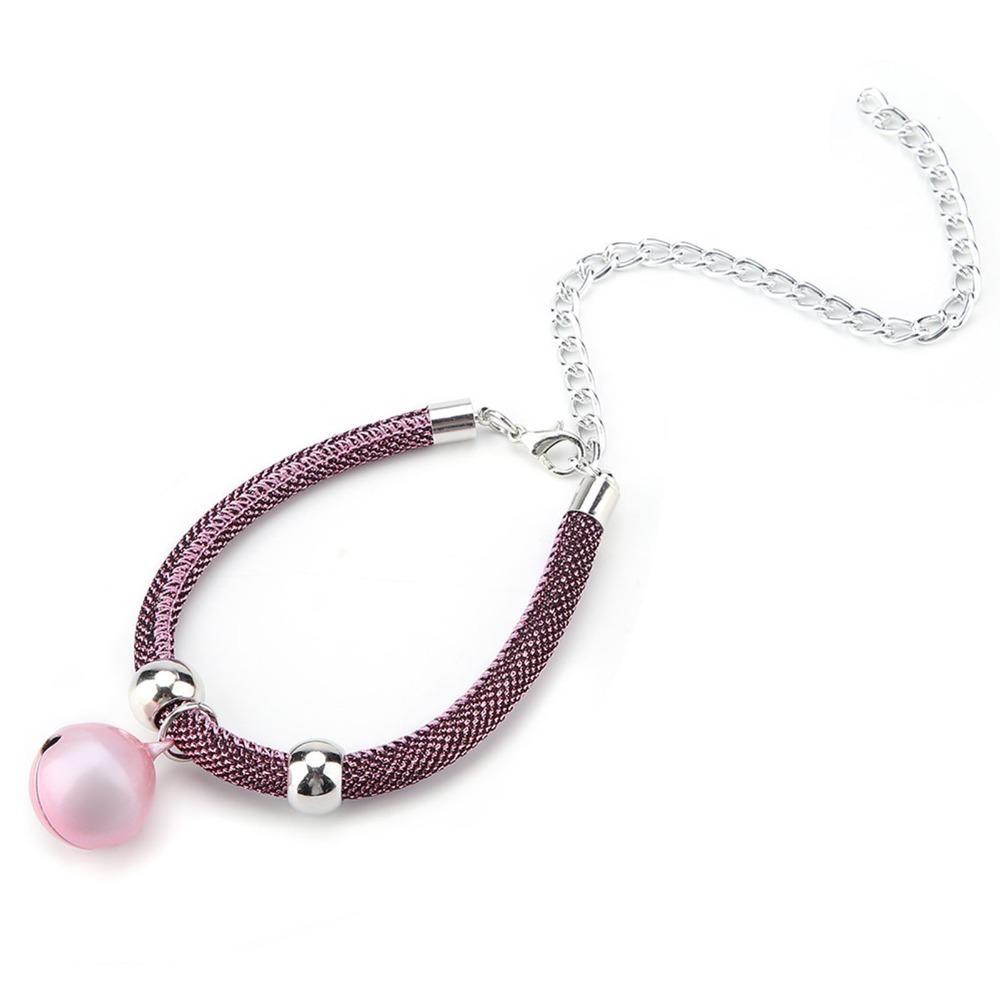 Cute Japanese Style Cat Collar With Bell Adjustable 20-38cm Length w/ Extension Chain Pet Nylon Pets Collar for Cats
