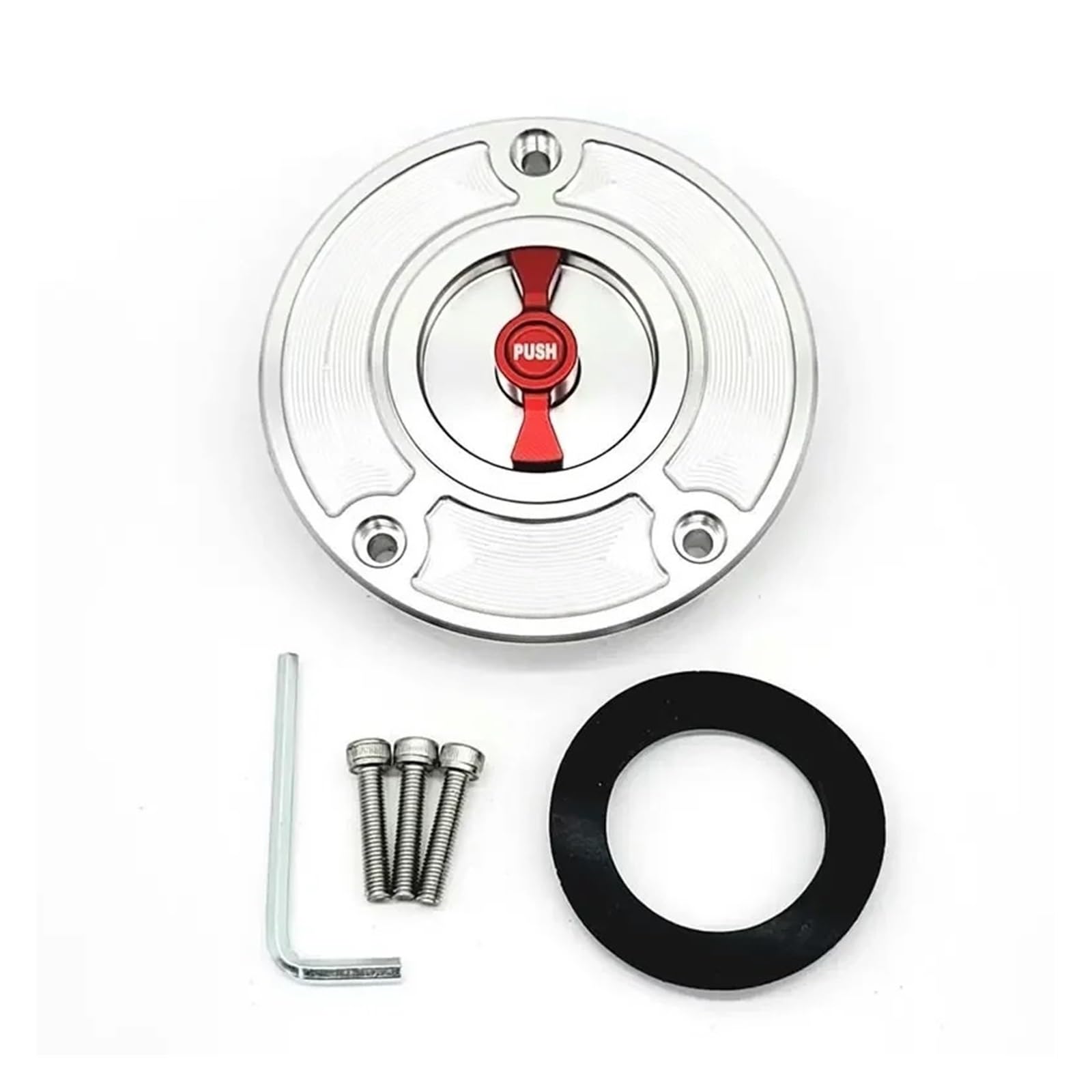 

Gas Fuel Tank Cap for Suzuki GSXR600 GSXR750 2004-2020 GSXR GSXR1000 K4 K5 K6 One size срібний