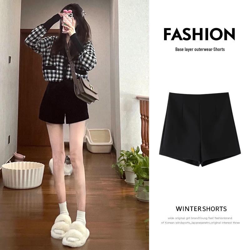 2025 Women's High-Waisted Slimming Shorts & Black Suit Outerwear - Spring/Summer Collection