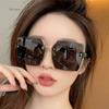 Vintage Rimless Sunglasses  Women Gradient Sunglasses Summer Shades Fashion UV400 Frameless Sun Glasses Ladies Eyeglasses