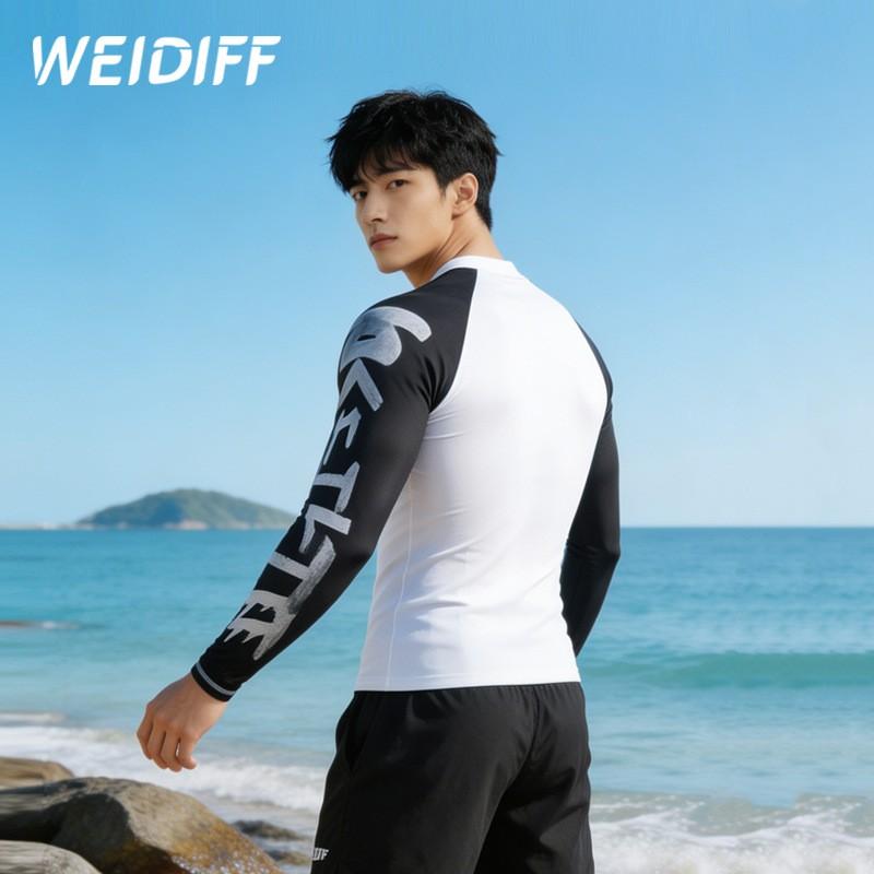 Mens UV Protection Rash Guard Set Long Sleeve Quick Dry Surfing Snorkeling Wetsuit Top Pants