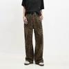 Leopard Jeans Women Denim Pants Female Oversize Wide Leg Trousers - PJ