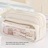 1PCNew Large Capacity Stationery Bag, Stationery Pencil Steel Pen Storage Bag, Pencil Case, Portable Cosmetic Storage Bag