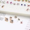 100 Pairs Assorted Styles Plastic Stud Earrings Set Surprise Gift for Girlfriend