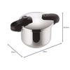 PEARL METAL HB-5135 4.5L Pressure Cooker with Two Handles, Triple-Layer Bottom, Switchable, Quick Eco