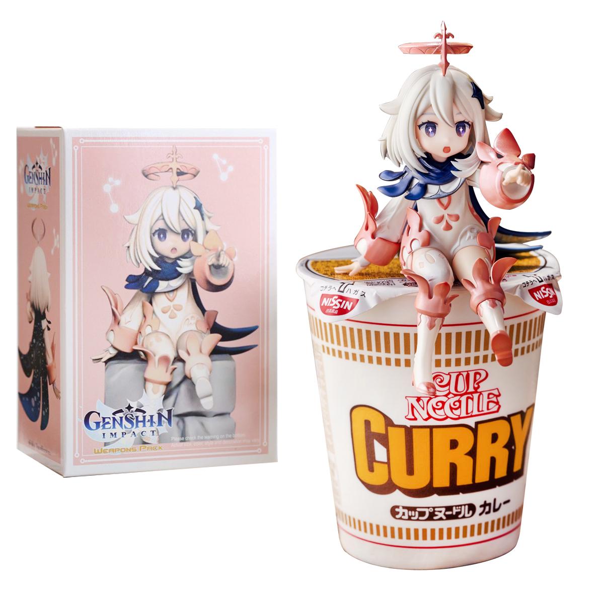 Discover Intime 12Cm Genshin Impact Paimon Genshin Impact Klee Anime Action Figure Instant Noodle Pressure Pvc Toy Collector Model Present