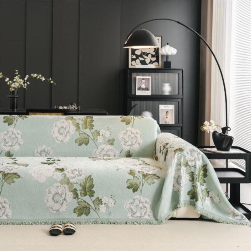 Funda Sofa Home Chenille Big Flower Sofa Mat Throw Blankets All-season Camping Picnic Blanket Cover Sofa Cover