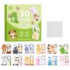 Multicolor DIY 3D Paper Sticker Enlightenment Craft Sticker Decals  For Kids
