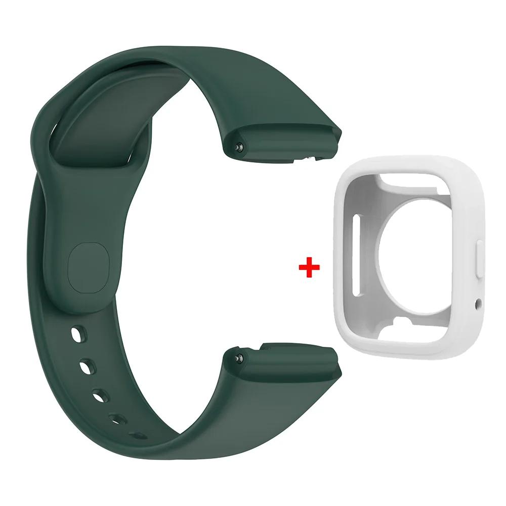 Silicone Strap For Redmi Watch 3 Active/Lite Bracelet Watchband + Protective Case Shell