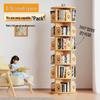 Solid Wood Rotating Bookshelf: Children's Picture Book and Toy Storage Rack