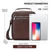 High End Men's Crossbody Bag Made Of Genuine Leather Large Capacity Vertical Style Commuting Head Cover Layer Cowhide Simple Single Shoulder Trendy