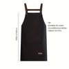 1pc Unisex Adjustable Thin Polyester Blend Apron - Solid Color Simple Design, 4 Colors, All-Season Kitchen & Dining Use for Cooking, Baking, Serving