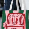 Durable Fabric School Bag Striped Canvas Tote, Sardine Can Pattern, Reusable Shopping Bag, Foldable Versatile Everyday Handbag Tote for Women Men Gym