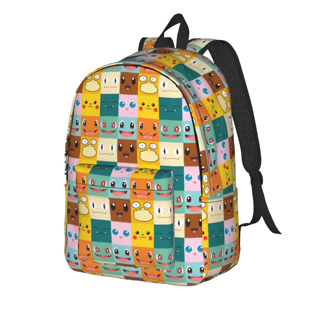 Cute Anime   Cartoon Teenage Backpack Lightweight High School Work Pokemoned  Daypack for Men Women Laptop Canvas Bags