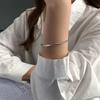 Silver Color Twisted Wave Bracelets Bangles For Women Hand Jewelry New Fashion Cuff Bangles Girl Simple Accessories Pulseras