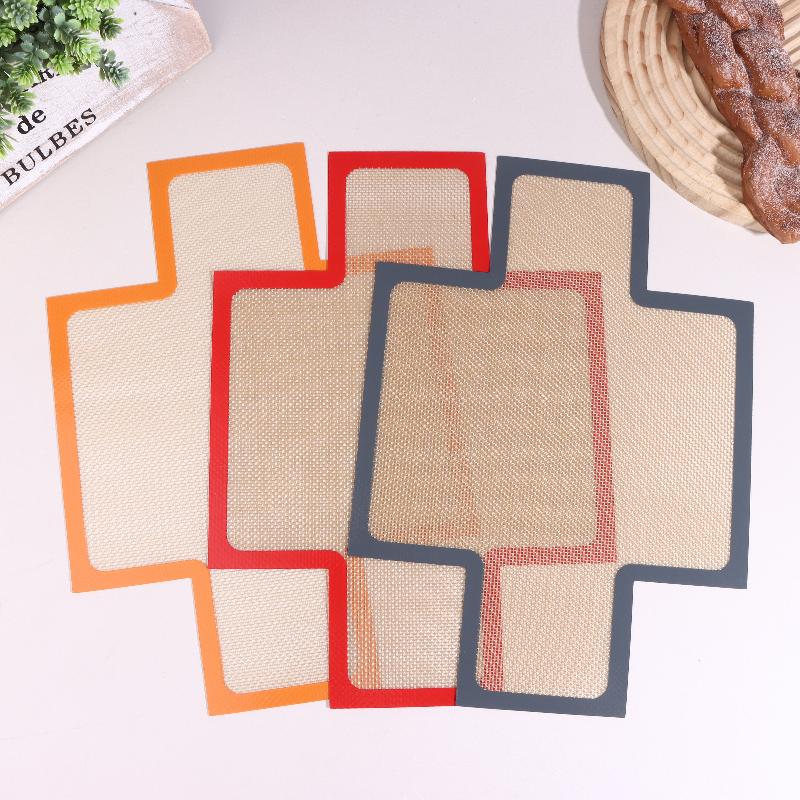 Forro de Silicone Reutilizável de Grau Alimentício para Pão Tapete de Assar Resistente ao Calor Alça Antiaderente Para Formas de Pão Ferramenta de Transferência de Massa