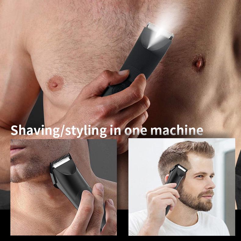 Men's Electric Body Hair Trimmer for Chest, Legs, and Private Parts