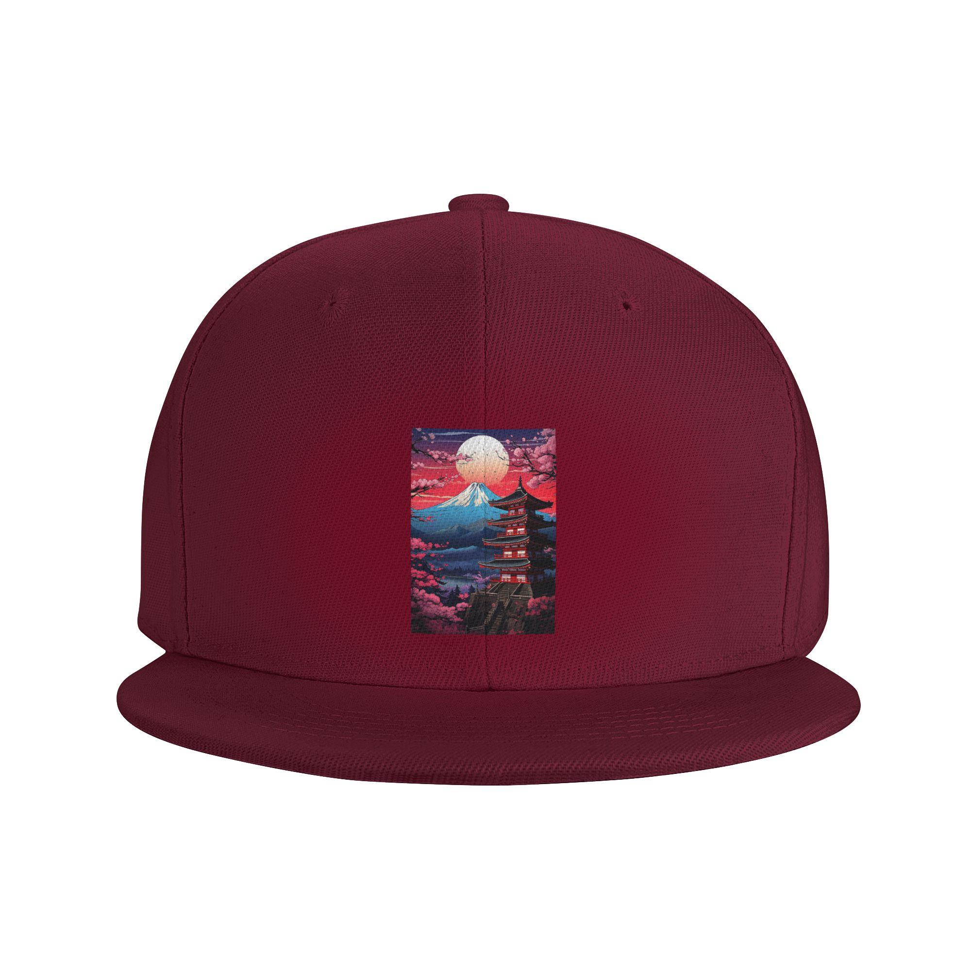 

Япония Сакура Вишневый Цвет С Красным Восходящим Солнцем Бейсболки Snapback Бейсбольные Кепки Повседневные Кепки Для Улицы Унисекс One Size