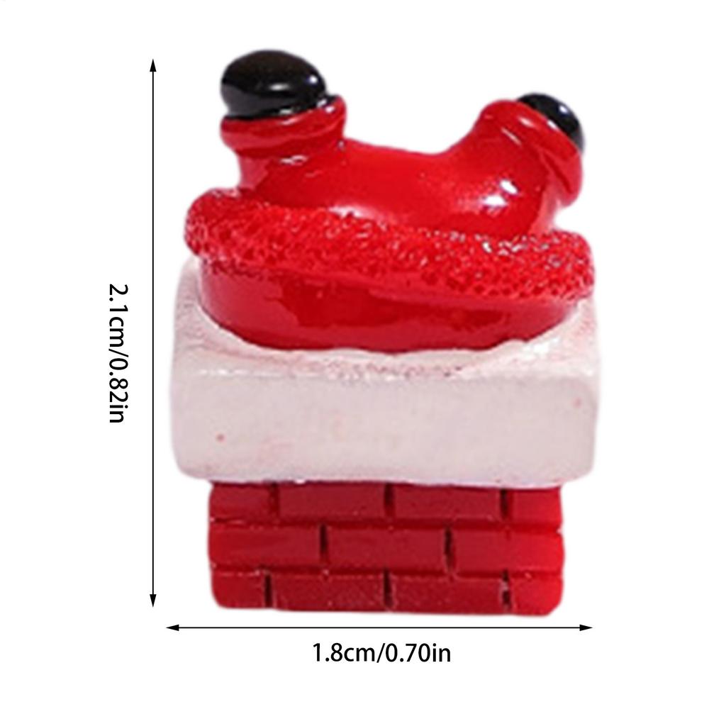 

Mini Santa Figure Christmas Miniature Desktop Decor Collectible Santa Claus Ornament For Bedside Shelf Kitchen Dashboard