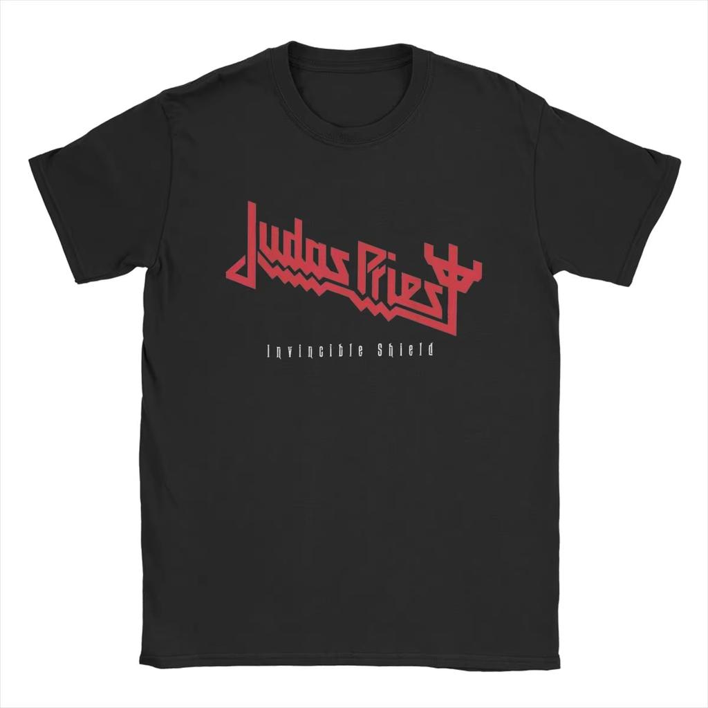 Herren T-Shirt Judas Priest Lässig 100% Baumwolle T-Shirt Kurzarm T-Shirt O-Ausschnitt Top Hohe Qualität Herrenbekleidung