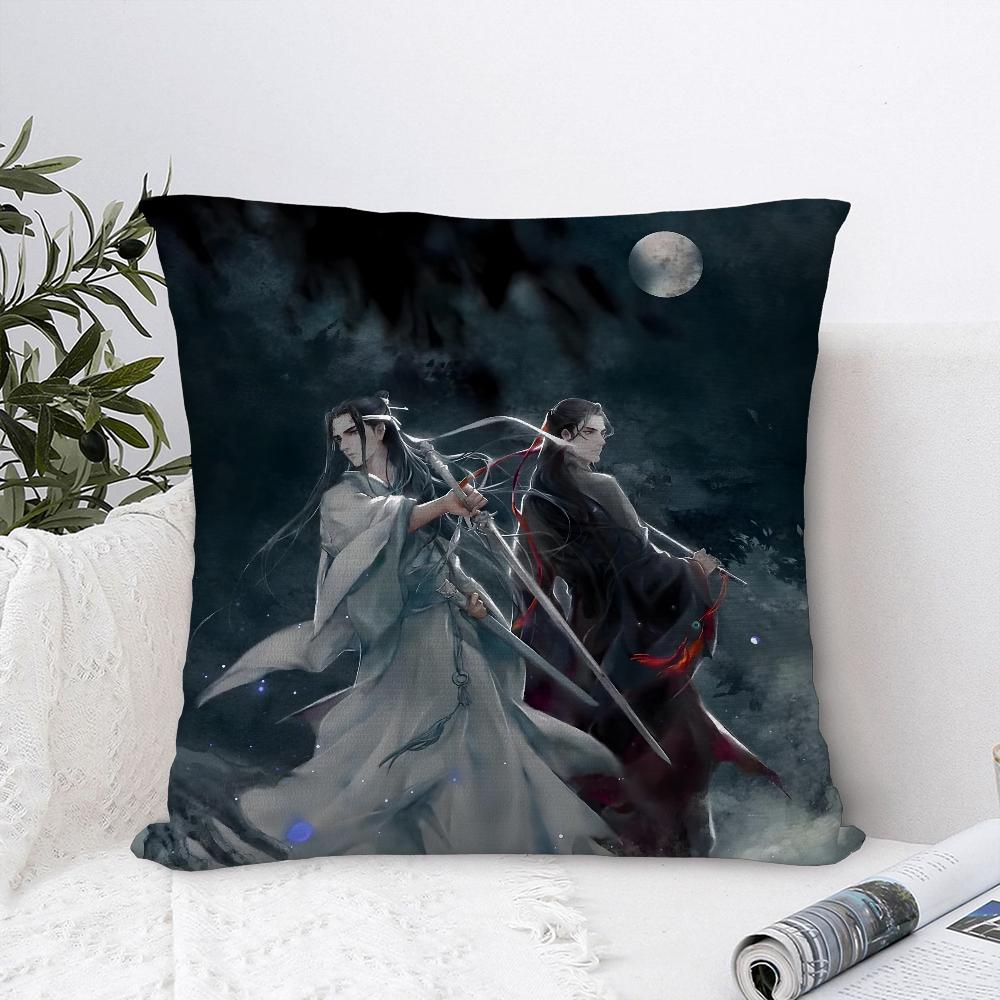 M-Mo Dao Zu Shi Anime Pillow Case Sofa Decorative Home Double-sided Print Plush Square Throw Pillow Covers Cushion Decor Cover