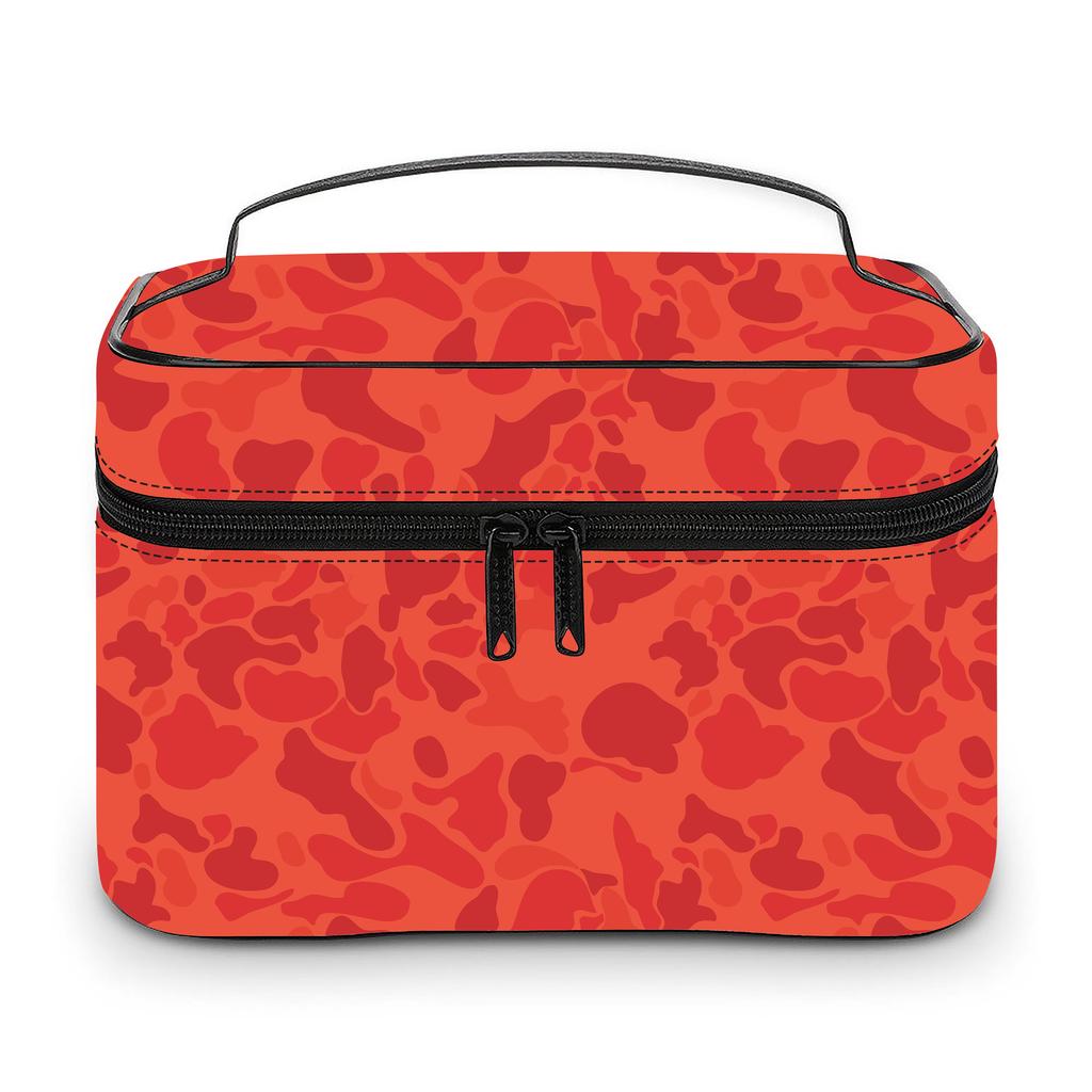 New Lady Custom Jungle Camo Cosmetic Bag Portable Cloud Camo Travel Makeup Case Large Capacity Toiletry Organizer for Women