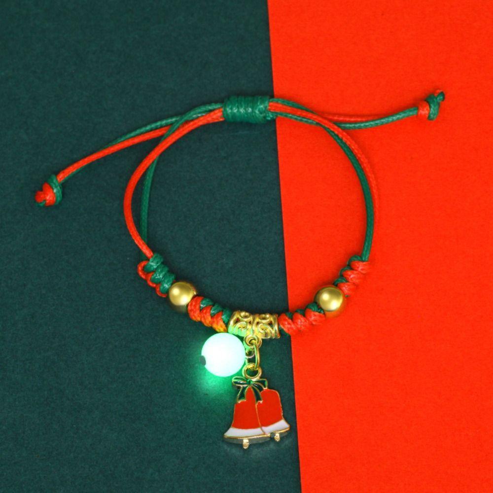 Snowflake Advent Wreath Xmas Bracelet Mistletoe Merry Christmas Bracelet  Women Men